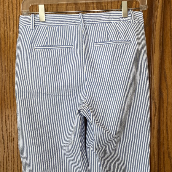talbots striped cropped pants / skimmers - Picture 5 of 7